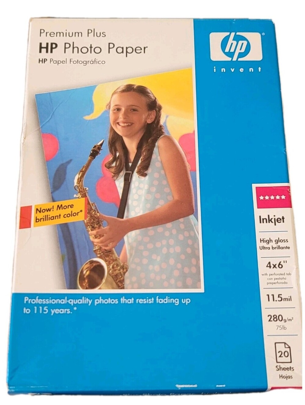 HP Invent Premium Plus HP Photo Paper 20 Sheets New Open Box
